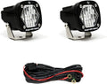 Baja Designs S1 LED Auxiliary Light Pods - Universal Fit with Wiring Harness, 2 LEDs (Wide Cornering; Clear)