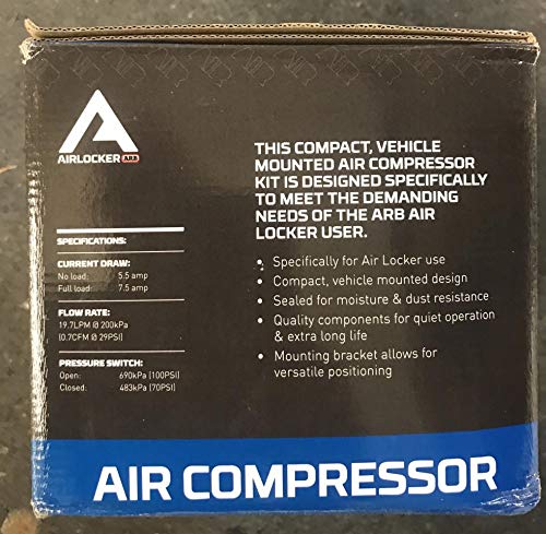 ARB CKMA12 On-Board Air Compressor High Performance 12 Volt for Air Locker Differentials and Tire Inflation