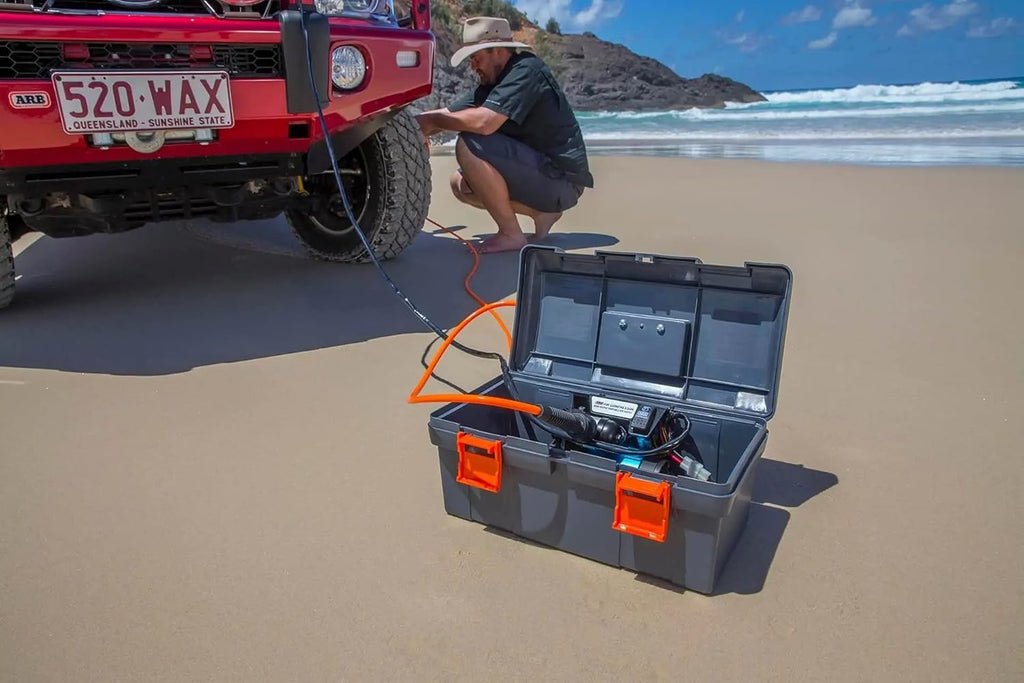 ARB 171302V2 Portable Tire Inflation Kit, Includes High-Temperature Air Hose 23 Foot and Redesigned Accessories Kit, Quick Fitting for Universal On Board Systems and Air Compressors