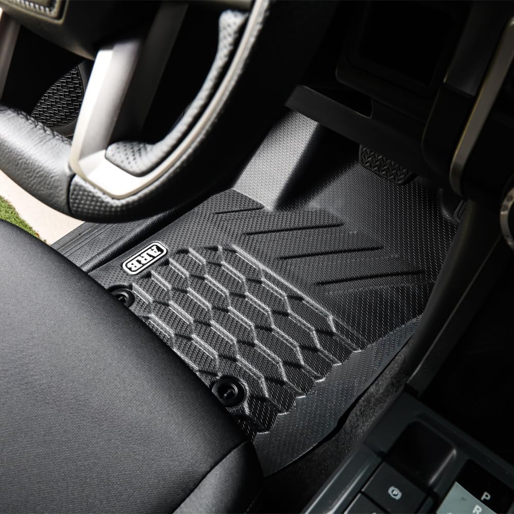 ARB Floor Mats Full Set Front & Rear for Toyota Tacoma (2024-Present) - Custom Fit All Weather Floor Liners, Waterproof Deep Dish Design, All-Season Protection, OEM Retention Compatible, Black