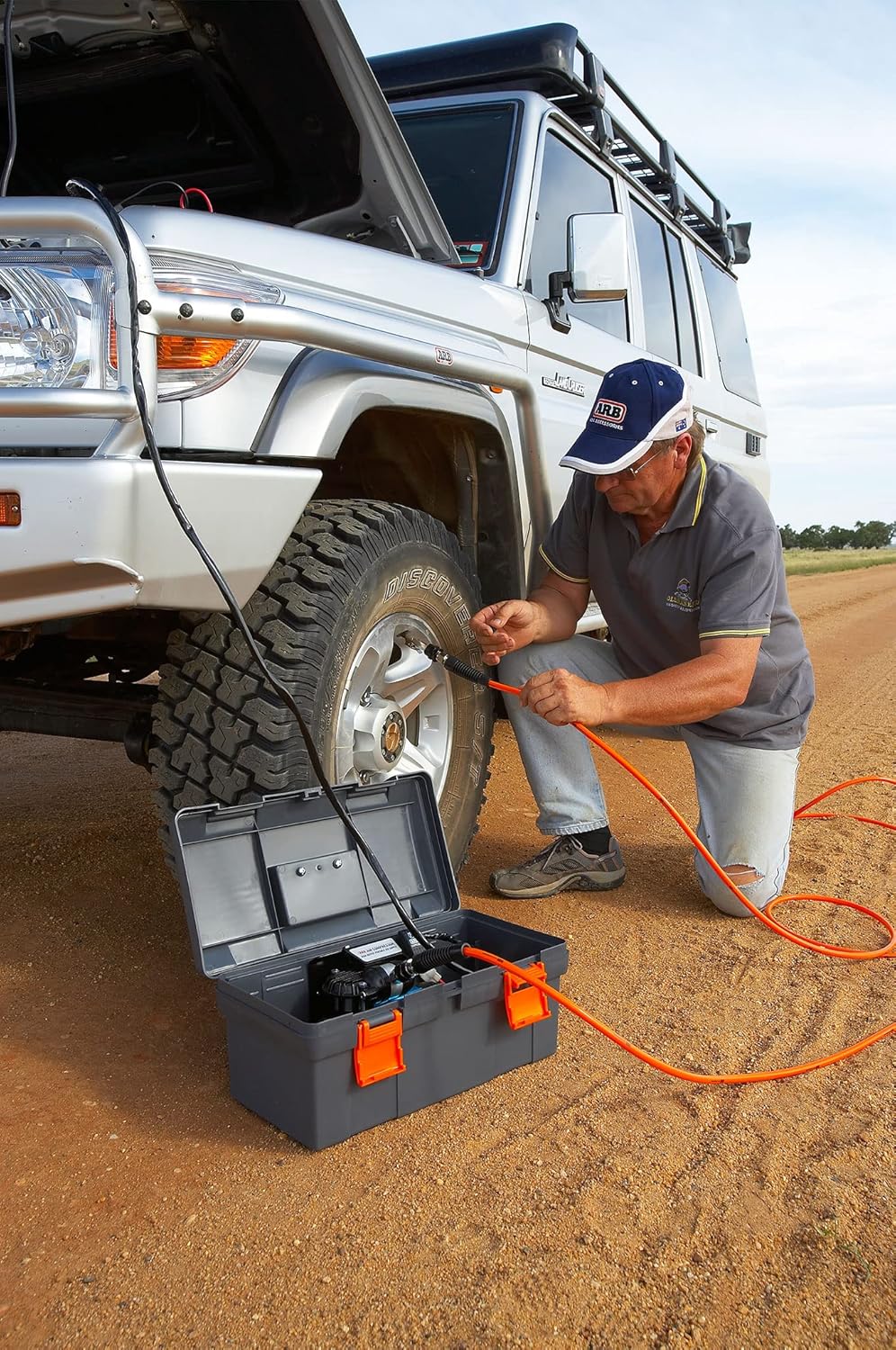 ARB 171302V2 Portable Tire Inflation Kit, Includes High-Temperature Air Hose 23 Foot and Redesigned Accessories Kit, Quick Fitting for Universal On Board Systems and Air Compressors